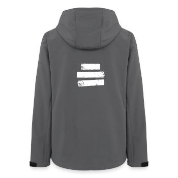 Tape 3 - white - Women’s Recycled Softshell Jacket by Stanley/Stella - anthracite - Back - AI Model Female 172 light (172cm)