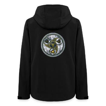 Consciousness Travel Machine, Sacred Geometry - Women’s Recycled Softshell Jacket by Stanley/Stella - black - Back - AI Model Female 172 light (172cm)