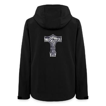 Thors Kreuz - Frauen Recycelte Softshelljacke von Stanley/Stella - Schwarz - Hinten - AI Model Female 172 light (172cm)