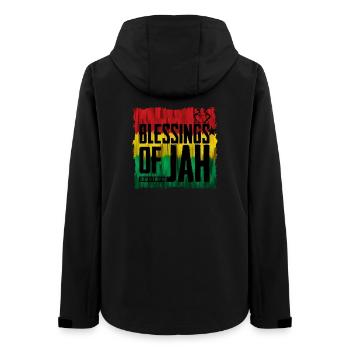 Bénédiction des JAH aux couleurs du reggae - Veste softshell femme recyclée Stanley/Stella - noir - Dos - AI Model Female 172 light (172cm)