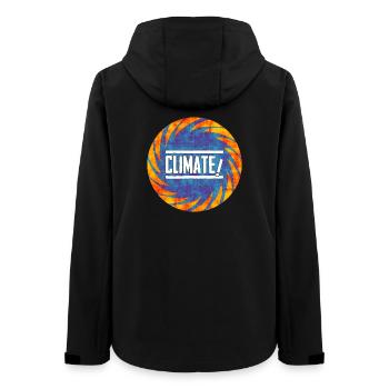 Klimawandel Protest Design - Frauen Recycelte Softshelljacke von Stanley/Stella - Schwarz - Hinten - AI Model Female 172 light (172cm)