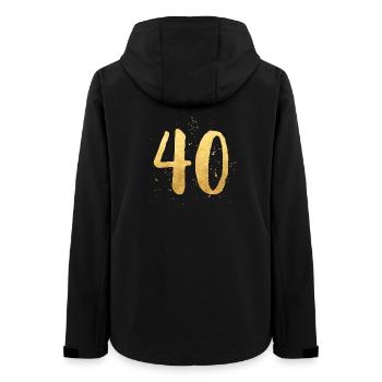 40 gold runder Geburtstag vierzig - Frauen Recycelte Softshelljacke von Stanley/Stella - Schwarz - Hinten - AI Model Female 172 light (172cm)