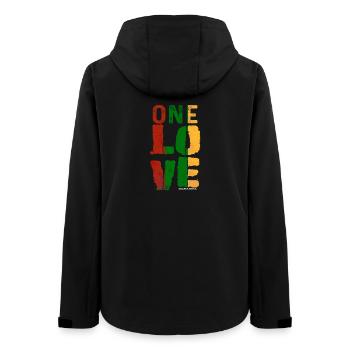 Ruban One Love Reggae - Veste softshell femme recyclée Stanley/Stella - noir - Dos - AI Model Female 172 light (172cm)
