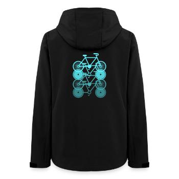 Rennrad Rad Rennradfahrer Fahrrad Frankreich Tour - Frauen Recycelte Softshelljacke von Stanley/Stella - Schwarz - Hinten - AI Model Female 172 light (172cm)