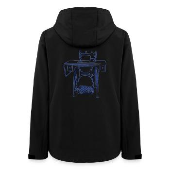schneider handwerker naehmaschine - Frauen Recycelte Softshelljacke von Stanley/Stella - Schwarz - Hinten - AI Model Female 172 light (172cm)