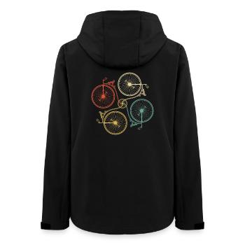 Dégradé de mosaïque de roue - Veste softshell femme recyclée Stanley/Stella - noir - Dos - AI Model Female 172 light (172cm)