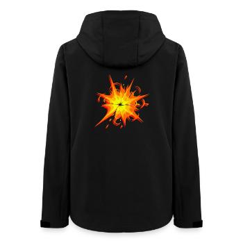 explosion étoile flamme splash couleur taches coloré - Veste softshell femme recyclée Stanley/Stella - noir - Dos - AI Model Female 172 light (172cm)