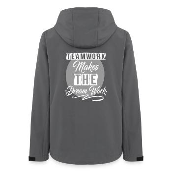 Teamwork Makes The Dream Work - Women’s Recycled Softshell Jacket by Stanley/Stella - anthracite - Back - AI Model Female 172 light (172cm)