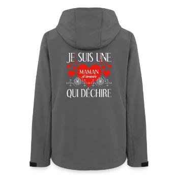 Message of love for mom - Women’s Recycled Softshell Jacket by Stanley/Stella - anthracite - Back - AI Model Female 172 light (172cm)