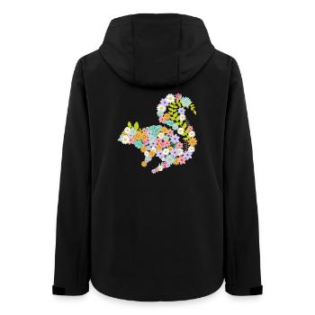 Flower Squirrel Nature Blossom T-Shirt-Design - Frauen Recycelte Softshelljacke von Stanley/Stella - Schwarz - Hinten - AI Model Female 172 light (172cm)