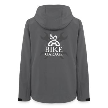 Fahrrad Kette Logo Zahnrad Schrauber Werkstatt - Frauen Recycelte Softshelljacke von Stanley/Stella - Anthrazit - Hinten - AI Model Female 172 light (172cm)