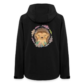 Igel im Winterschlaf - Frauen Recycelte Softshelljacke von Stanley/Stella - Schwarz - Hinten - AI Model Female 172 light (172cm)
