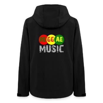 Logo de la roue colorée de la musique reggae - Veste softshell femme recyclée Stanley/Stella - noir - Dos - AI Model Female 172 light (172cm)