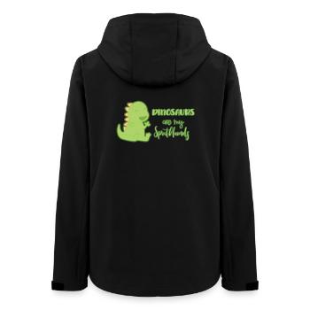 Dinosaurier - Frauen Recycelte Softshelljacke von Stanley/Stella - Schwarz - Hinten - AI Model Female 172 light (172cm)