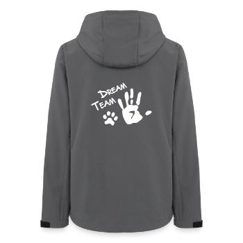 Patte de Chien Dream Team - Veste softshell femme recyclée Stanley/Stella - charbon - Dos - AI Model Female 172 light (172cm)
