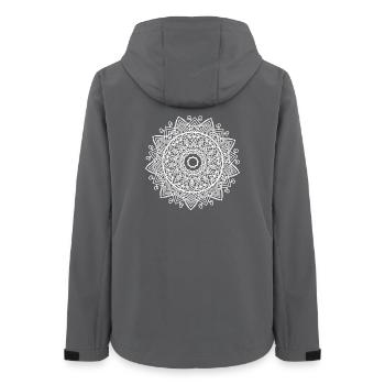 Mandala - Frauen Recycelte Softshelljacke von Stanley/Stella - Anthrazit - Hinten - AI Model Female 172 light (172cm)