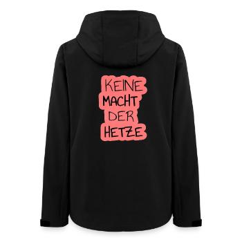 Keine Macht der Hetze Digital Wort Art - Frauen Recycelte Softshelljacke von Stanley/Stella - Schwarz - Hinten - AI Model Female 172 light (172cm)
