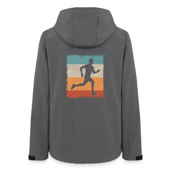 Fitness Running Joggen Laufen Sportlich Athlet - Frauen Recycelte Softshelljacke von Stanley/Stella - Anthrazit - Hinten - AI Model Female 172 light (172cm)