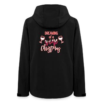 Christmas wine - Women’s Recycled Softshell Jacket by Stanley/Stella - black - Back - AI Model Female 172 light (172cm)