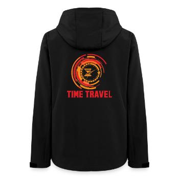 Voyage dans le temps machine à remonter le temps futur ville futuriste - Veste softshell femme recyclée Stanley/Stella - noir - Dos - AI Model Female 172 light (172cm)