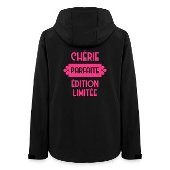 Chéri Chérie Amour Love Saint-Valentin Mariage - Women’s Recycled Softshell Jacket by Stanley/Stella - black - Back - AI Model Female 172 light (172cm)