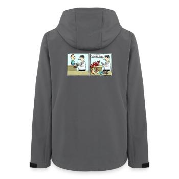 Cartoon Fussball Fussballer Comic Lustig Witzig - Frauen Recycelte Softshelljacke von Stanley/Stella - Anthrazit - Hinten - AI Model Female 172 light (172cm)