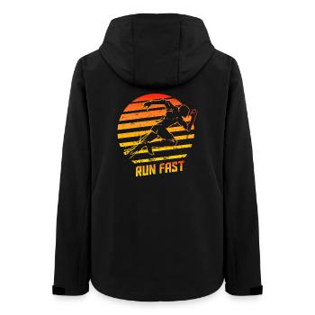 Sprint - sport - running - athletics - running - Women’s Recycled Softshell Jacket by Stanley/Stella - black - Back - AI Model Female 172 light (172cm)