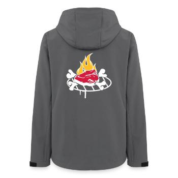Steak mit Knochen auf dem Grill - Frauen Recycelte Softshelljacke von Stanley/Stella - Anthrazit - Hinten - AI Model Female 172 light (172cm)