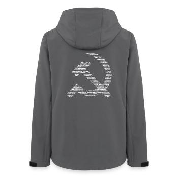 Menschliche Sichel und Hämmer - Frauen Recycelte Softshelljacke von Stanley/Stella - Anthrazit - Hinten - AI Model Female 172 light (172cm)