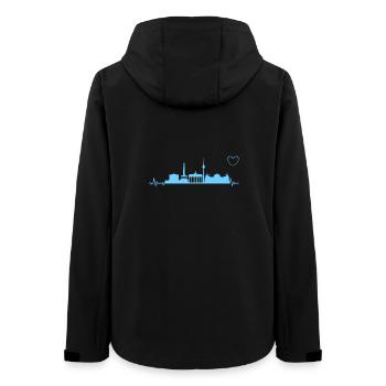 Berlin Herzschlag EKG Spree Hauptstadt - Frauen Recycelte Softshelljacke von Stanley/Stella - Schwarz - Hinten - AI Model Female 172 light (172cm)