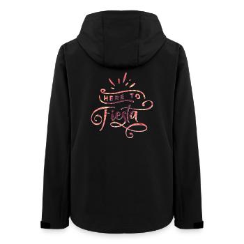 HERE TO FIESTA - Women’s Recycled Softshell Jacket by Stanley/Stella - black - Back - AI Model Female 172 light (172cm)