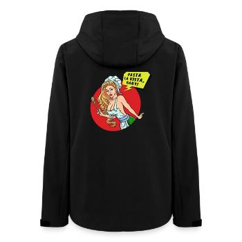 Spaghetti Sexy Woman Pasta Asciutta Italy - Women’s Recycled Softshell Jacket by Stanley/Stella - black - Back - AI Model Female 172 light (172cm)