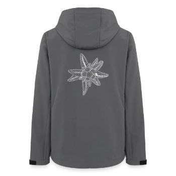 Edelweiss Fineline (White) - Women’s Recycled Softshell Jacket by Stanley/Stella - anthracite - Back - AI Model Female 172 light (172cm)