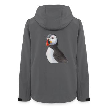 Puffin der Papageientaucher - Arten Garten - Frauen Recycelte Softshelljacke von Stanley/Stella - Anthrazit - Hinten - AI Model Female 172 light (172cm)