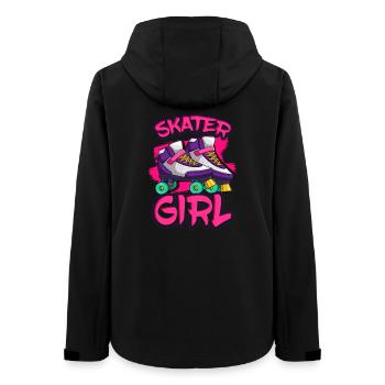 Roller Skate Roller Skater - Women’s Recycled Softshell Jacket by Stanley/Stella - black - Back - AI Model Female 172 light (172cm)