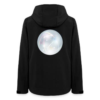 Kristallkugel mit zarten Lichtreflexen in Pastell - Frauen Recycelte Softshelljacke von Stanley/Stella - Schwarz - Hinten - AI Model Female 172 light (172cm)