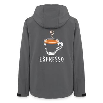 Espresso - Women’s Recycled Softshell Jacket by Stanley/Stella - anthracite - Back - AI Model Female 172 light (172cm)