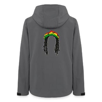 Rasta hairstyle braid hair reggae Jamaica chilling - Veste softshell femme recyclée Stanley/Stella - charbon - Dos - AI Model Female 172 light (172cm)