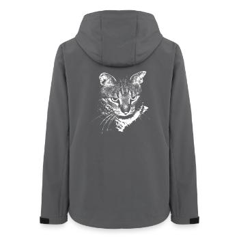 Cat Kitten Cat Shirt Gift - Women’s Recycled Softshell Jacket by Stanley/Stella - anthracite - Back - AI Model Female 172 light (172cm)