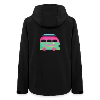 Sommerzeit lässiger Van für den Sommer - Frauen Recycelte Softshelljacke von Stanley/Stella - Schwarz - Hinten - AI Model Female 172 light (172cm)