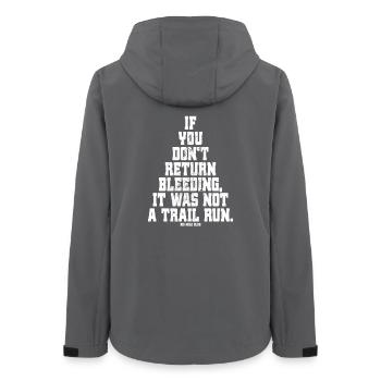 If You Dont Return Bleeding It Was Not A Trail Run - Frauen Recycelte Softshelljacke von Stanley/Stella - Anthrazit - Hinten - AI Model Female 172 light (172cm)