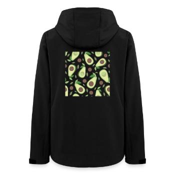 Motif aubergine et avocat - Veste softshell femme recyclée Stanley/Stella - noir - Dos - AI Model Female 172 light (172cm)
