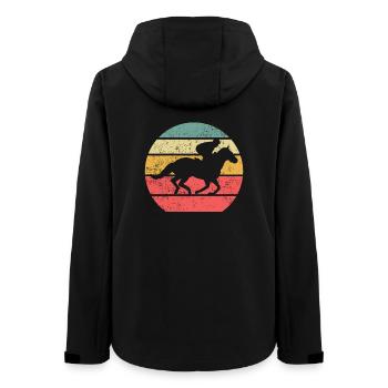 Horse racing - Women’s Recycled Softshell Jacket by Stanley/Stella - black - Back - AI Model Female 172 light (172cm)