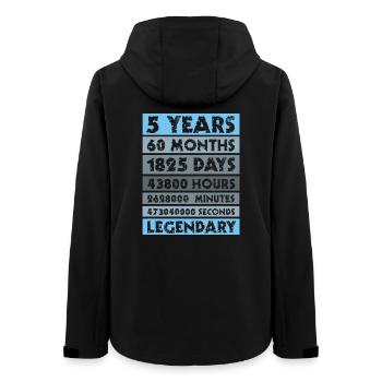 5 years legendary - Jubiläum, Firma, Geburtstag - Frauen Recycelte Softshelljacke von Stanley/Stella - Schwarz - Hinten - AI Model Female 172 light (172cm)