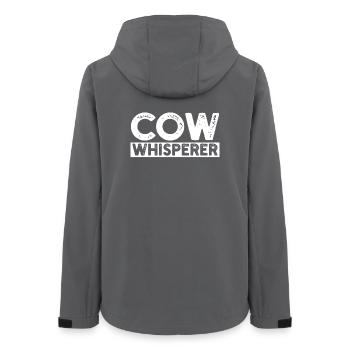 Cow Whisperer Farmer Rancher Farming Cows - Women’s Recycled Softshell Jacket by Stanley/Stella - anthracite - Back - AI Model Female 172 light (172cm)