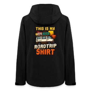 Camping-car Camping Rétro - Veste softshell femme recyclée Stanley/Stella - noir - Dos - AI Model Female 172 light (172cm)