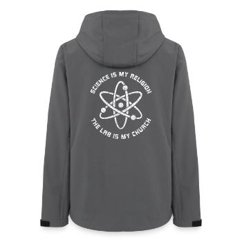 Science is my religion, the laboratory church - Women’s Recycled Softshell Jacket by Stanley/Stella - anthracite - Back - AI Model Female 172 light (172cm)
