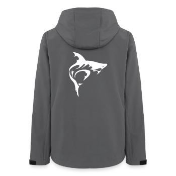 Shark - Women’s Recycled Softshell Jacket by Stanley/Stella - anthracite - Back - AI Model Female 172 light (172cm)