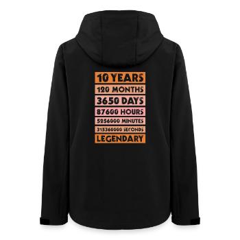 10 Jahre Jubiläum, Firma, Geburtstag, privat - Frauen Recycelte Softshelljacke von Stanley/Stella - Schwarz - Hinten - AI Model Female 172 light (172cm)