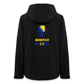 Bosnien Totenkopf Design / Geschenk - Frauen Recycelte Softshelljacke von Stanley/Stella - Schwarz - Hinten - AI Model Female 172 light (172cm)
